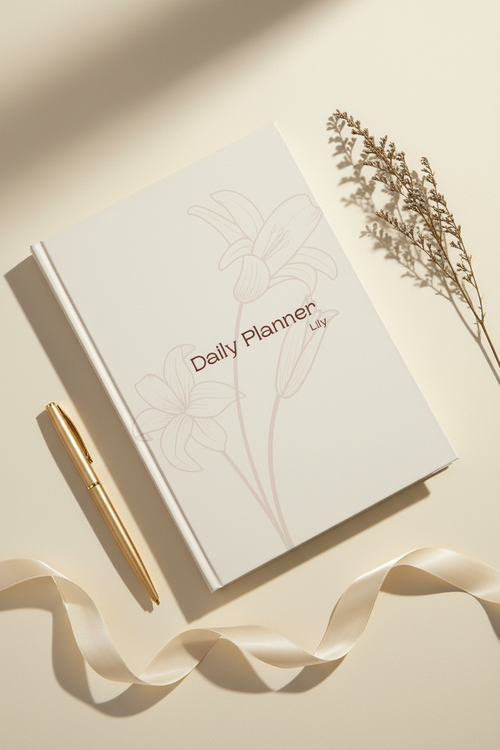 Daily Planner Lily – feminin minimalistisk produktbild